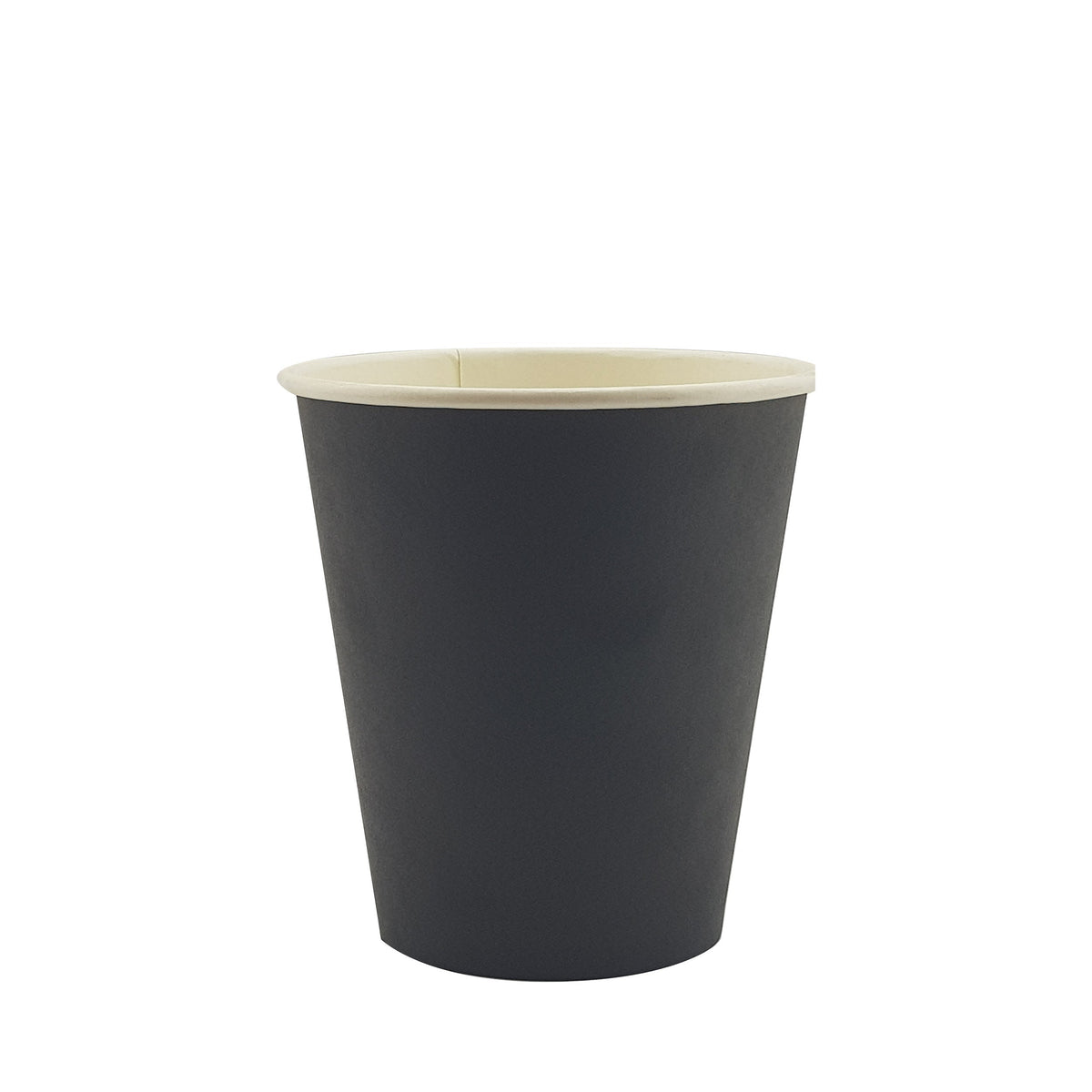 12oz / 90mm Black Single Wall Aqueous Coated Cup – Majestic Packaging