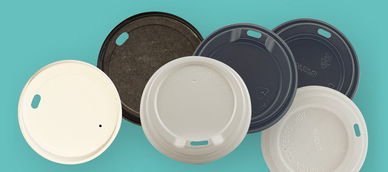 Aqueous Coated Lids - Black