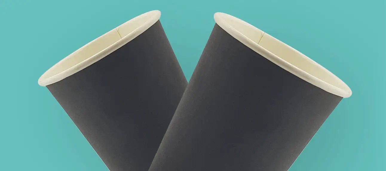 Black Aqueous Double Wall Hot Cups