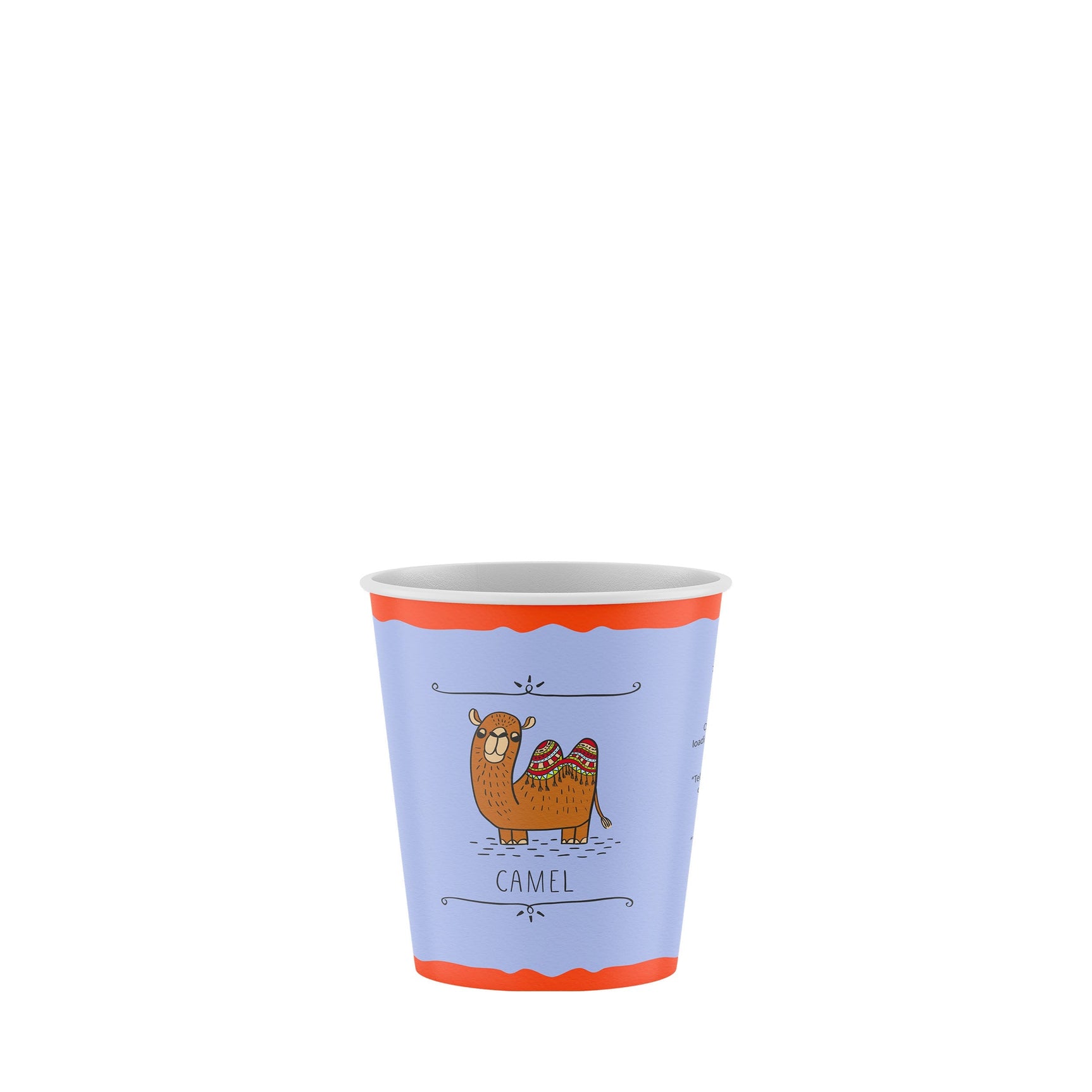 4oz / 62mm Designer Collection Camel Single Wall Aqueous Coated Cup - Hot Paper Cups