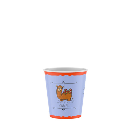 4oz / 62mm Designer Collection Camel Single Wall Aqueous Coated Cup - Hot Paper Cups