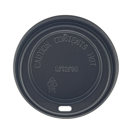 80mm Black Traveller Lid - Hot Cup Lid