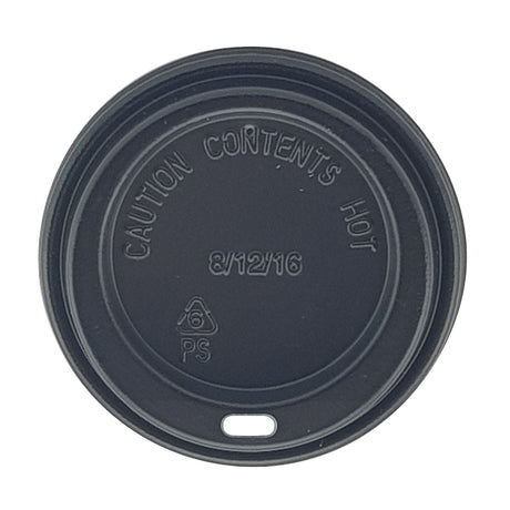 86mm Black Traveller Lid - Hot Cup Lid