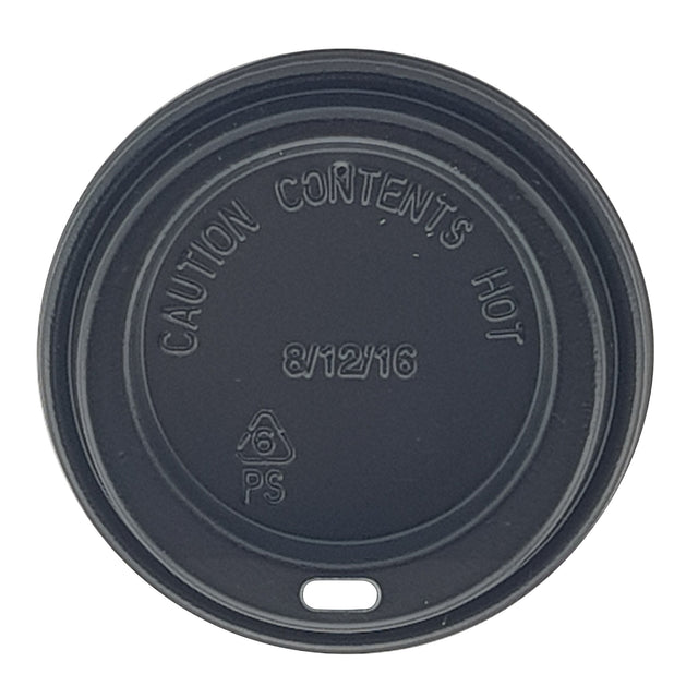 90mm Black Traveller Lid - Hot Cup Lid