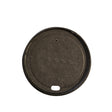 80mm Black Paper Aqueous Coated Lid - Hot Cup Lid