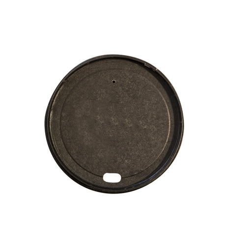 80mm Black Paper Aqueous Coated Lid - Hot Cup Lid