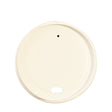 80mm White Paper Aqueous Coated Lid - Hot Cup Lid