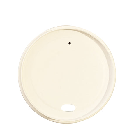 80mm White Paper Aqueous Coated Lid - Hot Cup Lid