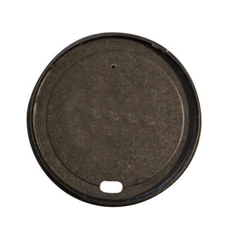 86mm Black Paper Aqueous Coated Lid - Hot Cup Lid