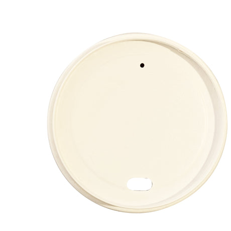 86mm White Paper Aqueous Coated Lid - Hot Cup Lid