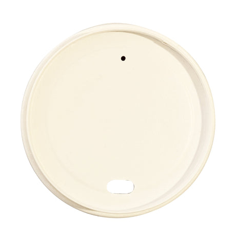 90mm White Paper Aqueous Coated Lid - Hot Cup Lid