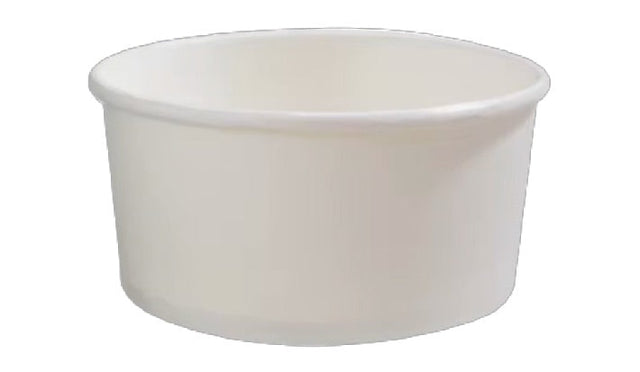 520ml White Single Wall Paper PE Coated Bowl - Bowl