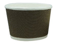 1090ml Fine Ripple Brown Triple Wall Paper PE Coated Bowl - Bowl