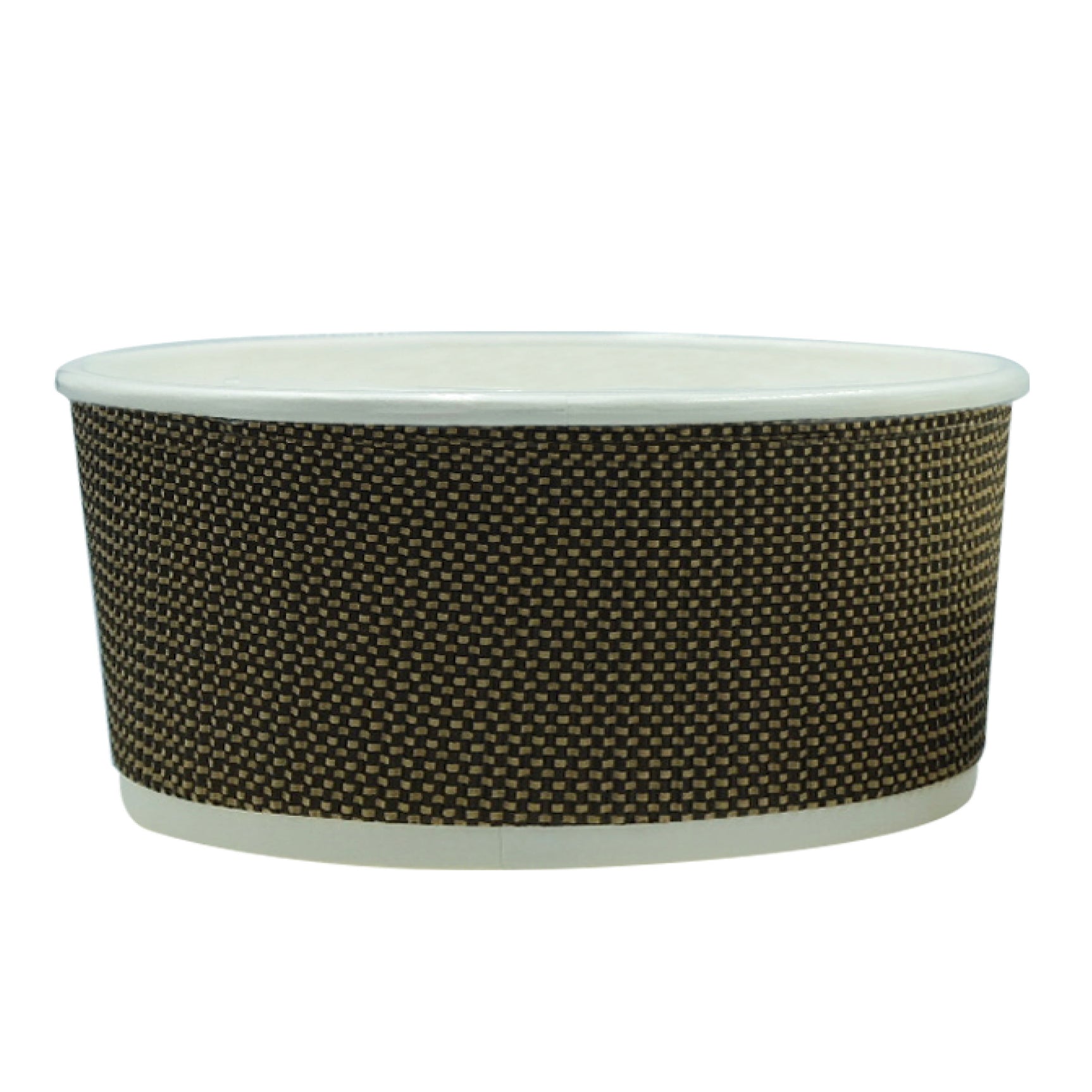 1090ml Fine Ripple Brown Triple Wall Paper PE Coated Bowl