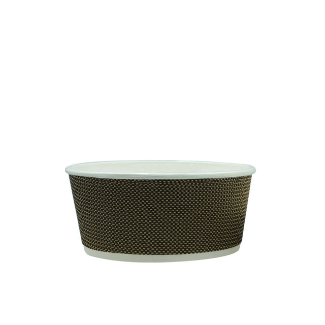 350ml Fine Ripple Brown Triple Wall Paper PE Coated Bowl - Bowl