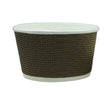 520ml Fine Ripple Brown Triple Wall Paper PE Coated Bowl - Bowl