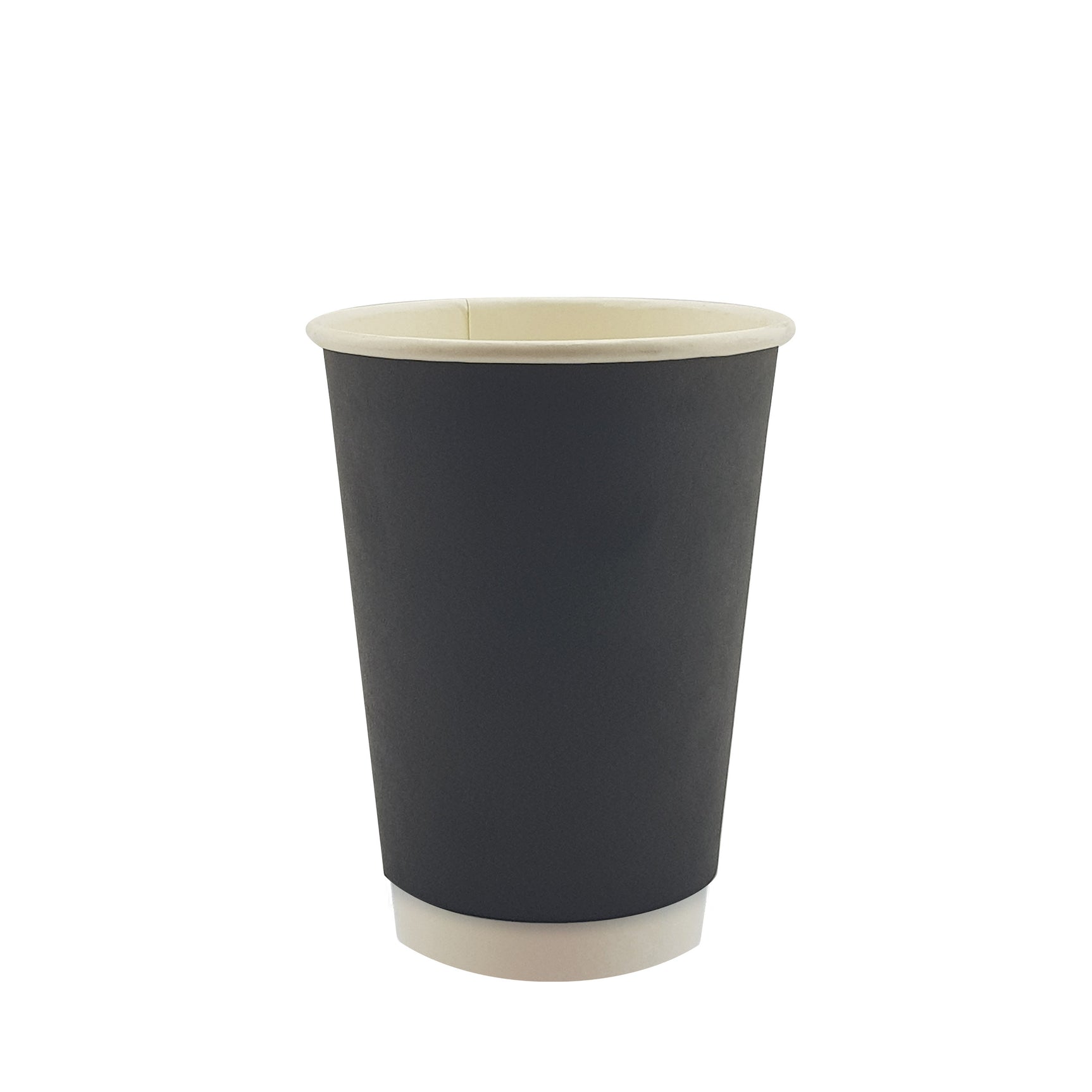 12oz / 86mm Black Double Wall Aqueous Coated Cup
