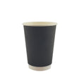 12oz / 86mm Black Double Wall Aqueous Coated Cup - Hot Paper Cups