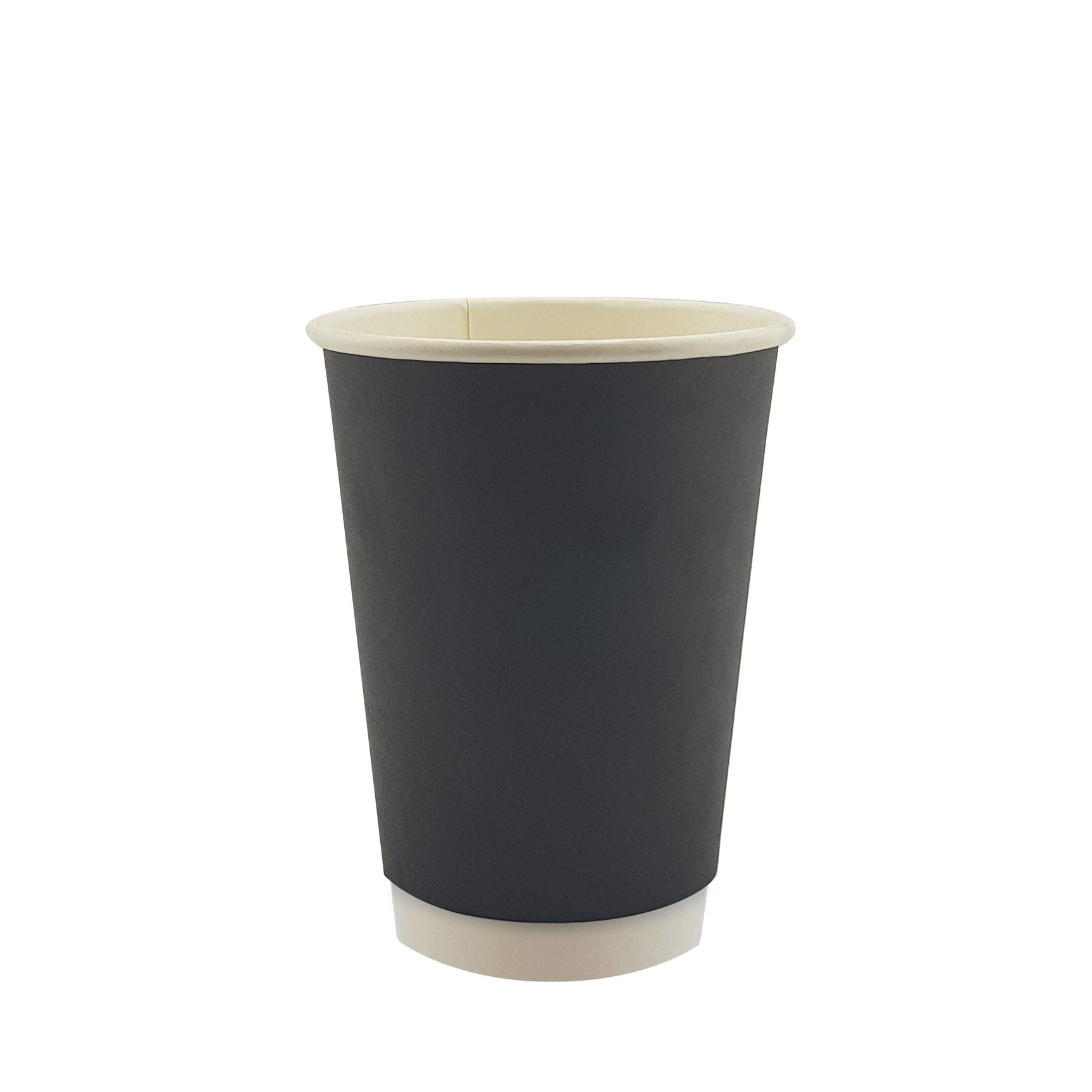 12oz / 86mm Black Double Wall Aqueous Coated Cup - Hot Paper Cups