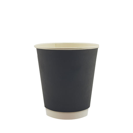 12oz / 90mm Black Double Wall Aqueous Coated Cup - Hot Paper Cups