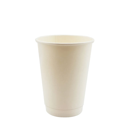 12oz / 86mm White Double Wall Aqueous Coated Cup - Hot Paper Cups