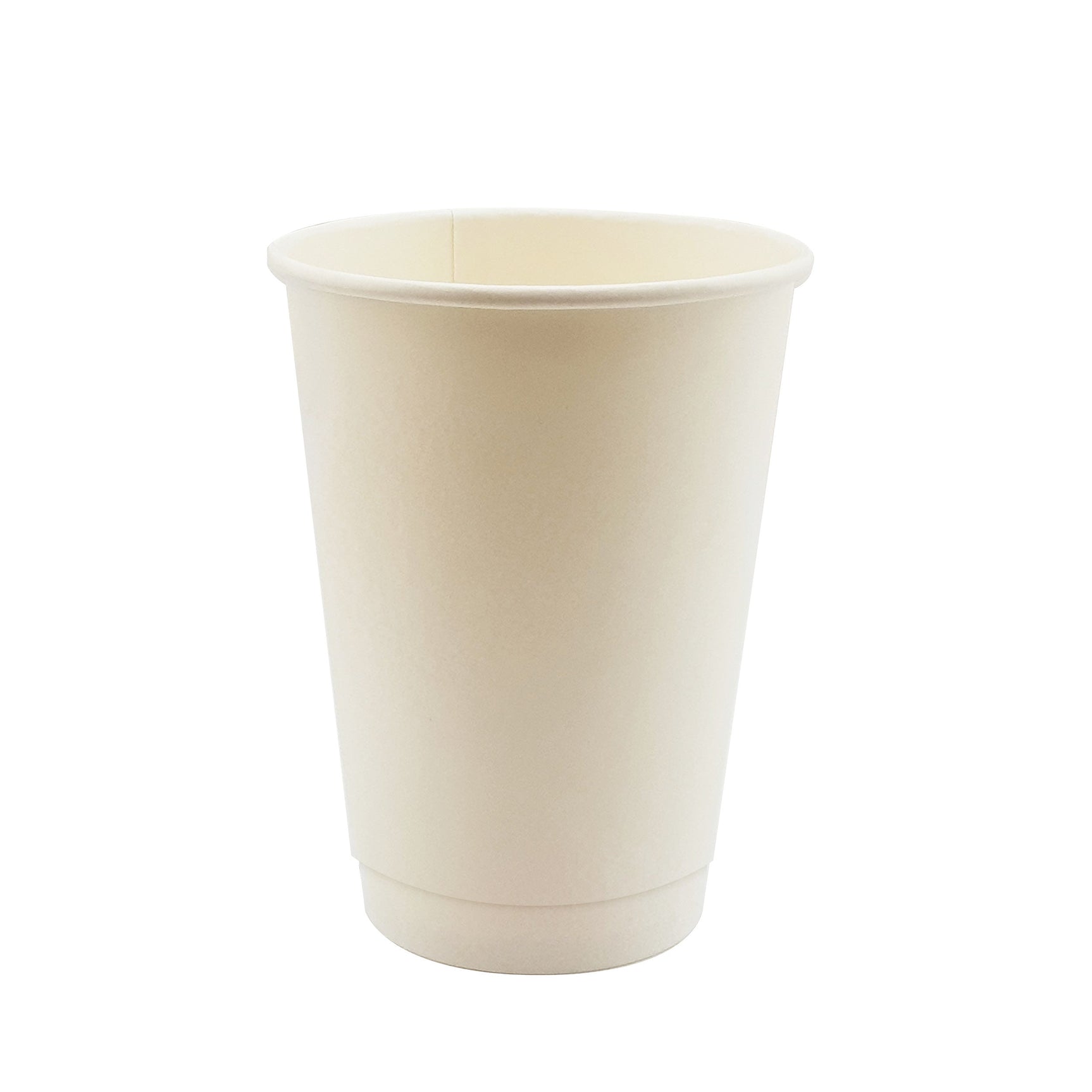 16oz / 86mm White Double Wall Aqueous Coated Cup - Hot Paper Cups