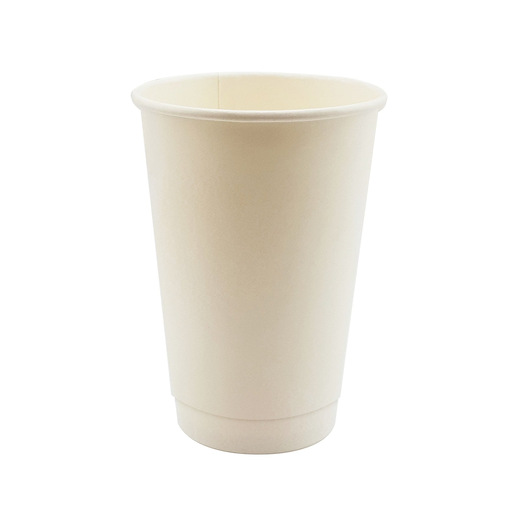 16oz / 90mm White Double Wall Aqueous Coated Cup - Hot Paper Cups