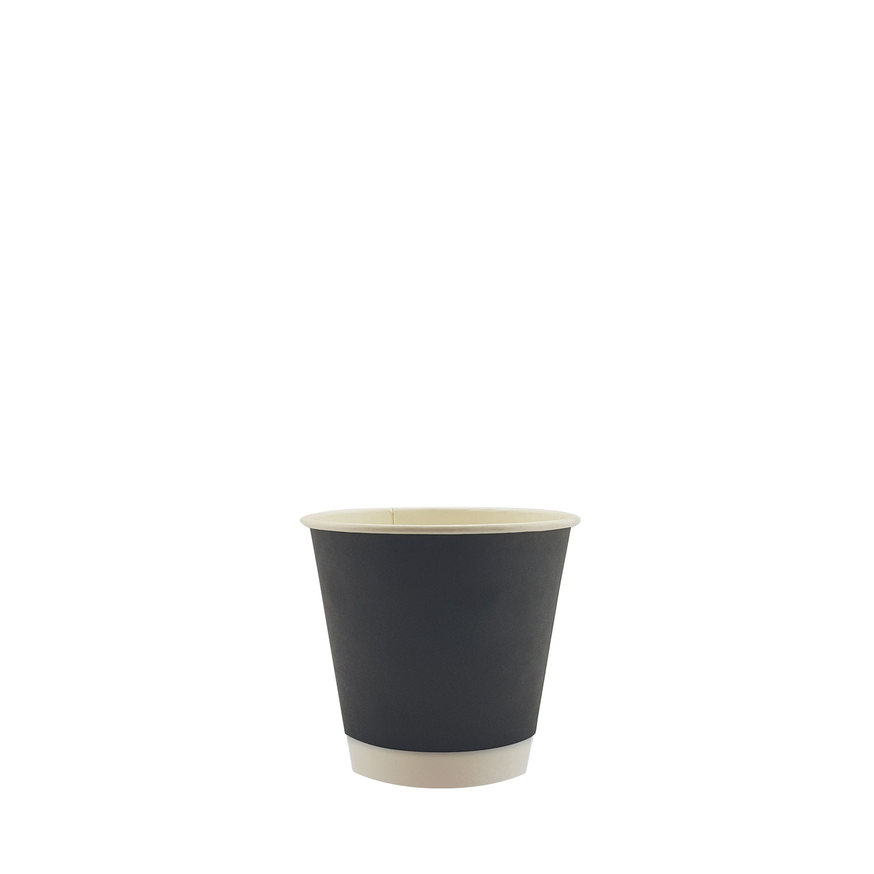 4oz / 62mm Black Double Wall Aqueous Coated Cup