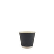 4oz / 62mm Black Double Wall Aqueous Coated Cup - Hot Paper Cups