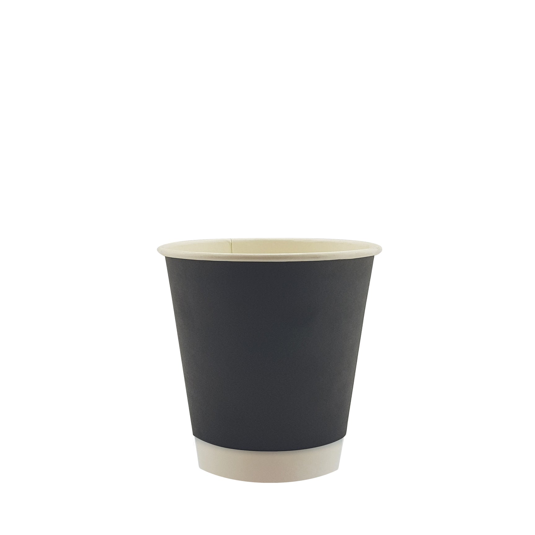 8oz / 90mm Black Double Wall Aqueous Coated Cup