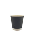 8oz / 90mm Black Double Wall Aqueous Coated Cup - Hot Paper Cups