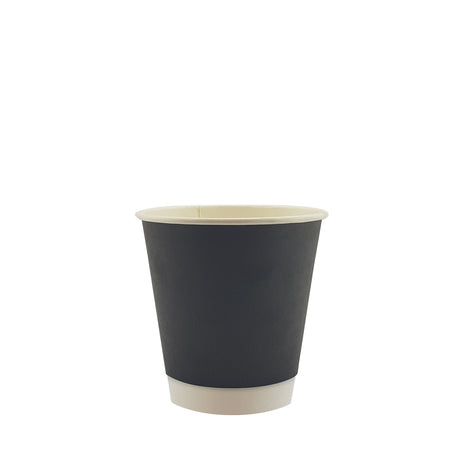 8oz / 90mm Black Double Wall Aqueous Coated Cup - Hot Paper Cups