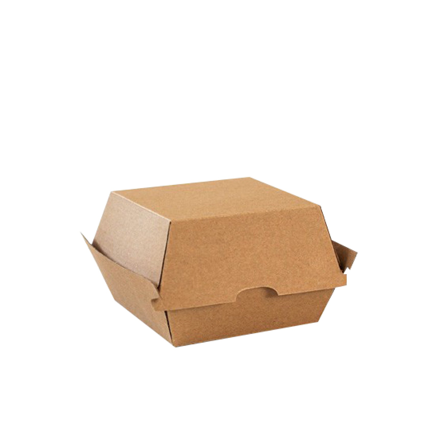 Burger Box 105x105x85mm Kraft Clamshell