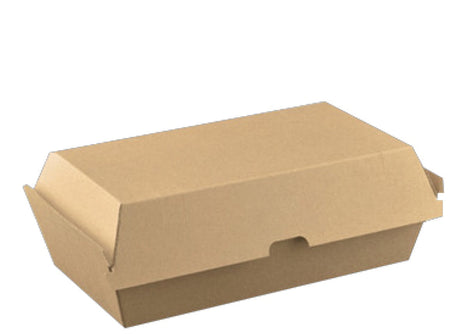 Large Snack Box 205x107x77mm Kraft Clamshell - Kraft