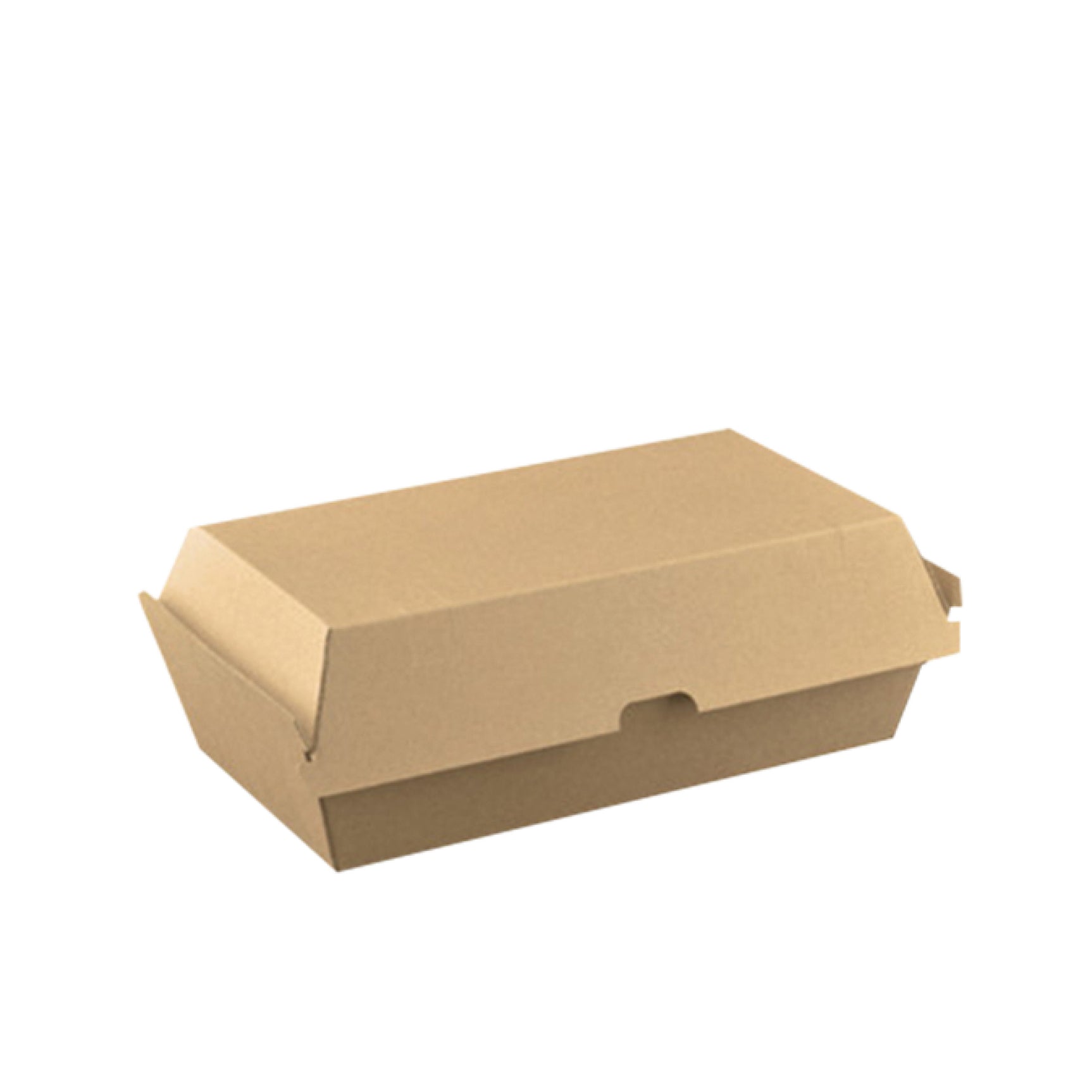 Regular Snack Box 175x90x84mm Kraft Clamshell