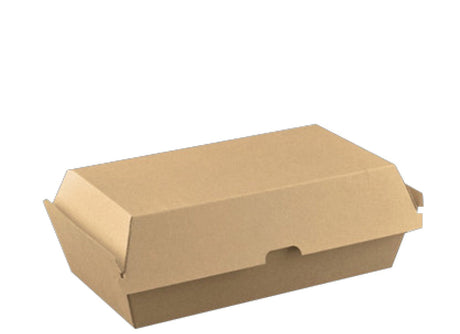 Regular Snack Box 175x90x84mm Kraft Clamshell - Kraft