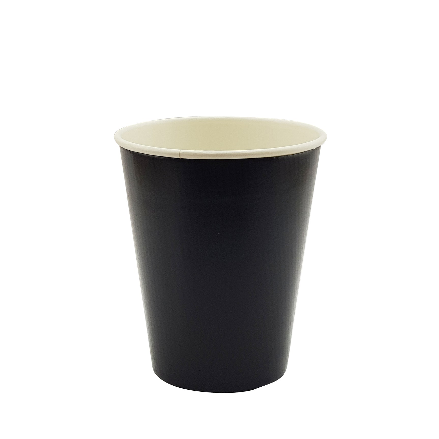 12oz / 86mm Black Triple Wall Double Base Aqueous Coated Cup