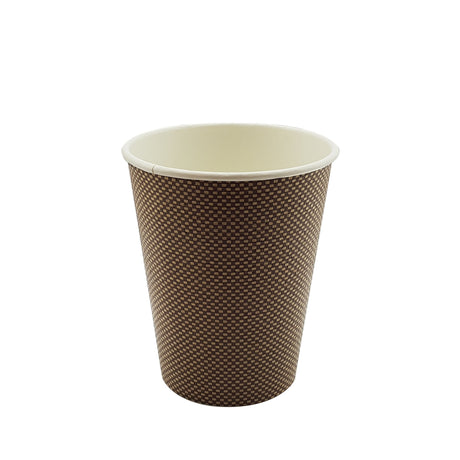12oz / 86mm Brown Triple Wall Double Base Aqueous Coated Cup - Hot Paper Cups