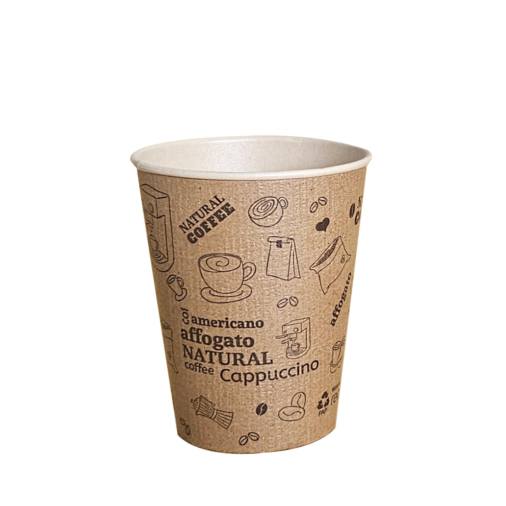 12oz / 86mm Tree Free Bamboo Triple Wall Double Base Aqueous Coated Cup