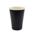 16oz / 86mm Black Triple Wall Double Base Aqueous Coated Cup - Hot Paper Cups