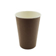 16oz / 86mm Brown Triple Wall Double Base Aqueous Coated Cup - Hot Paper Cups