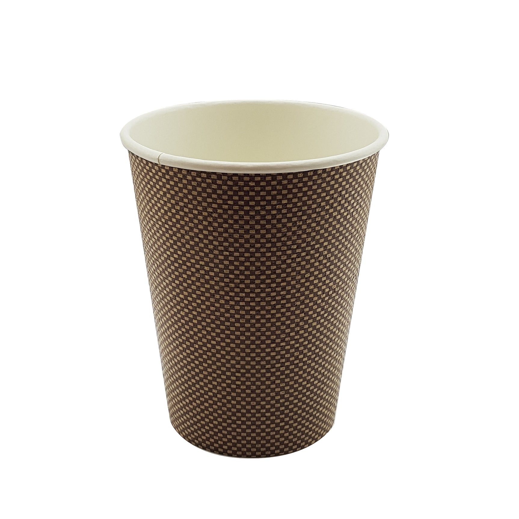 16oz / 90mm Brown Triple Wall Double Base Aqueous Coated Cup