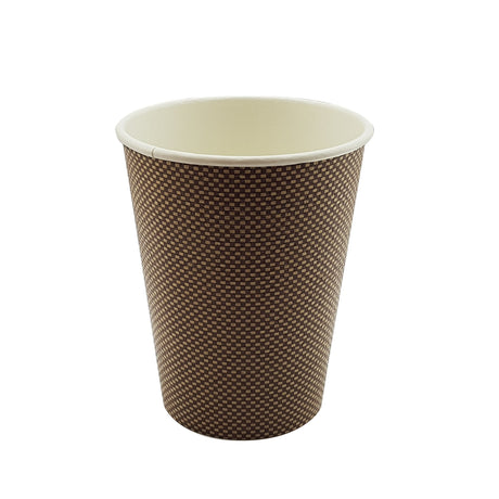 16oz / 90mm Brown Triple Wall Double Base Aqueous Coated Cup - Hot Paper Cups