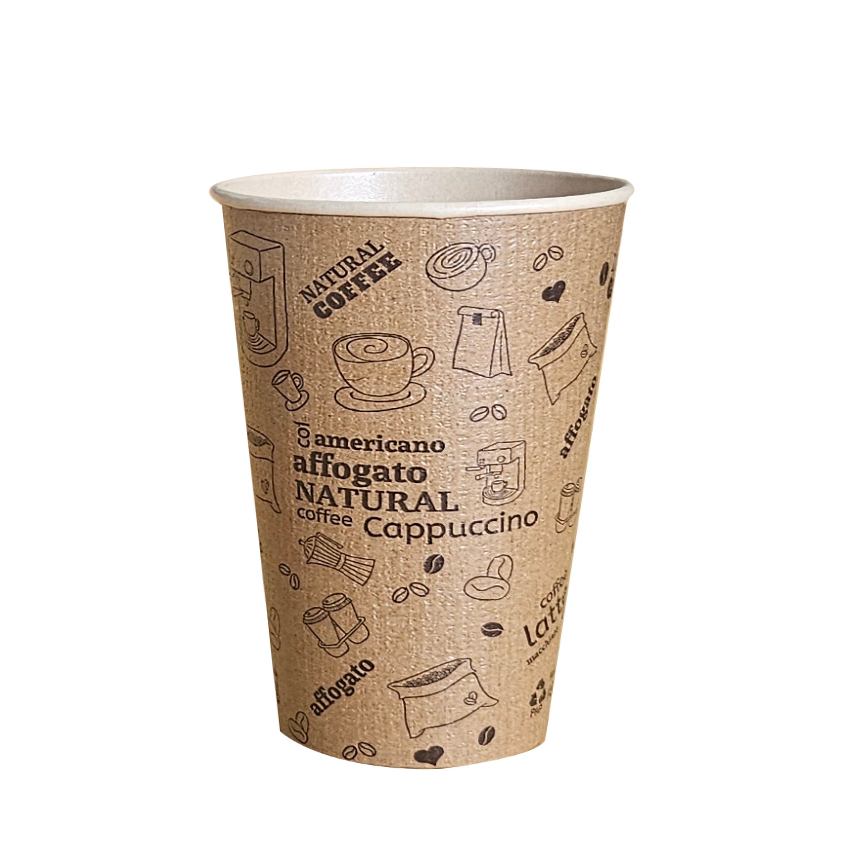 16oz / 86mm Tree Free Bamboo Triple Wall Double Base Aqueous Coated Cup