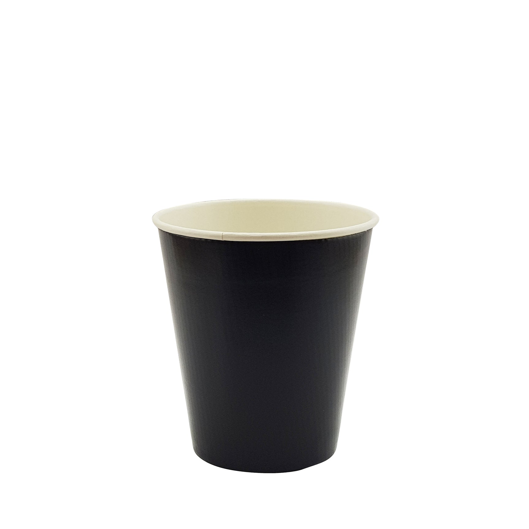 8oz / 80mm Black Triple Wall Double Base Aqueous Coated Cup