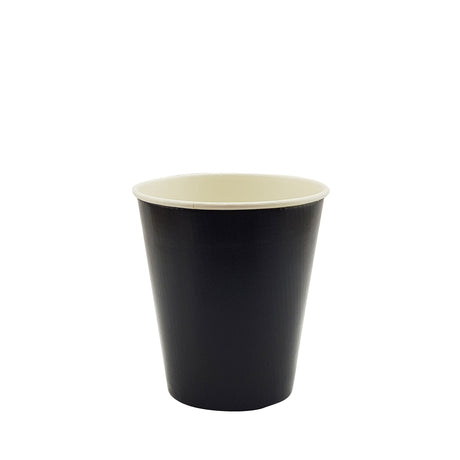 8oz / 80mm Black Triple Wall Double Base Aqueous Coated Cup - Hot Paper Cups