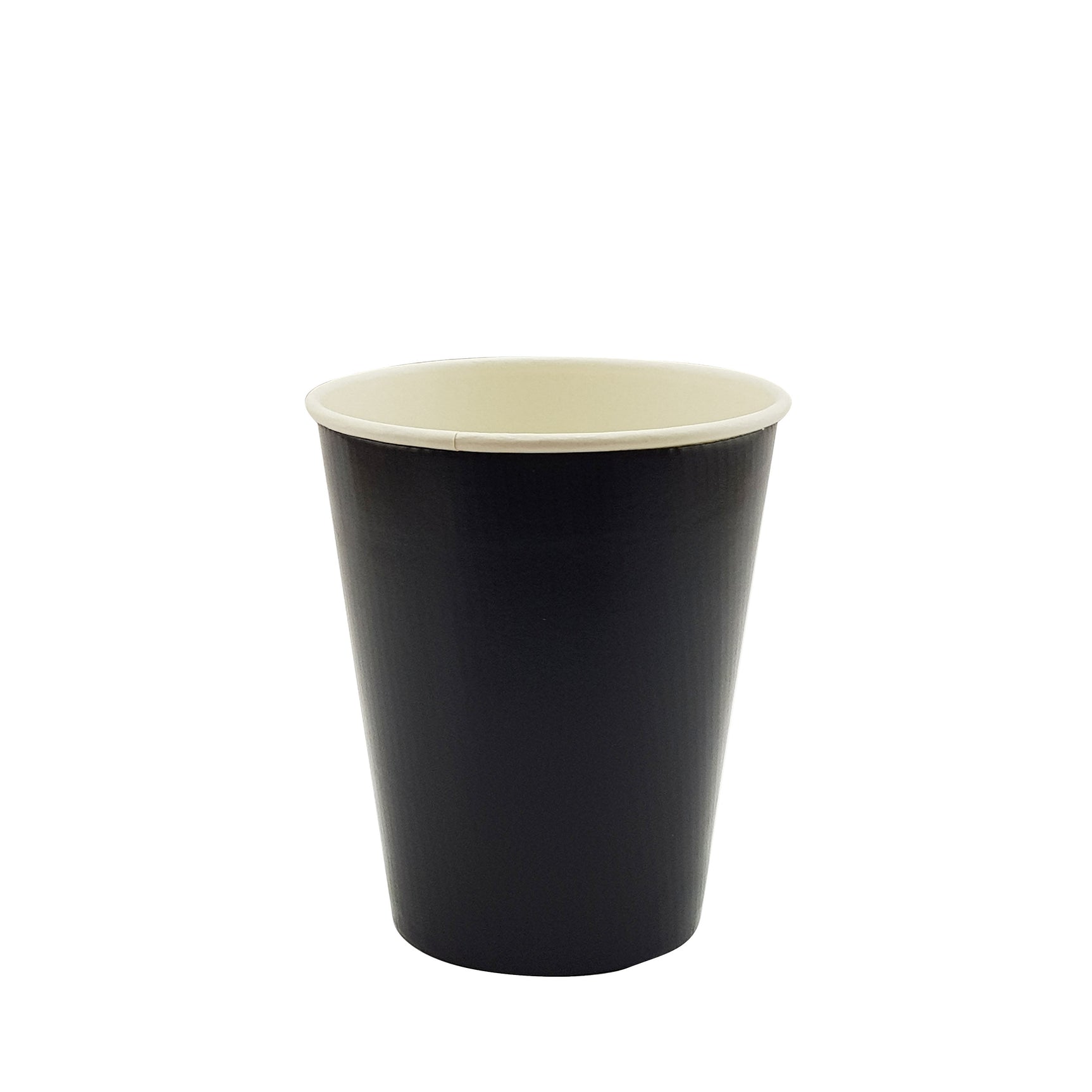 8oz / 86mm Black Triple Wall Double Base Aqueous Coated Cup