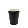 8oz / 86mm Black Triple Wall Double Base Aqueous Coated Cup - Hot Paper Cups