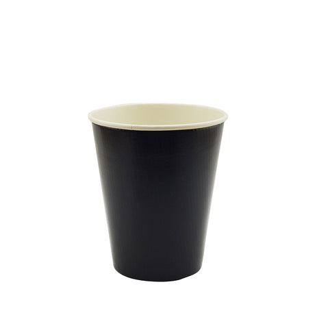8oz / 86mm Black Triple Wall Double Base Aqueous Coated Cup - Hot Paper Cups