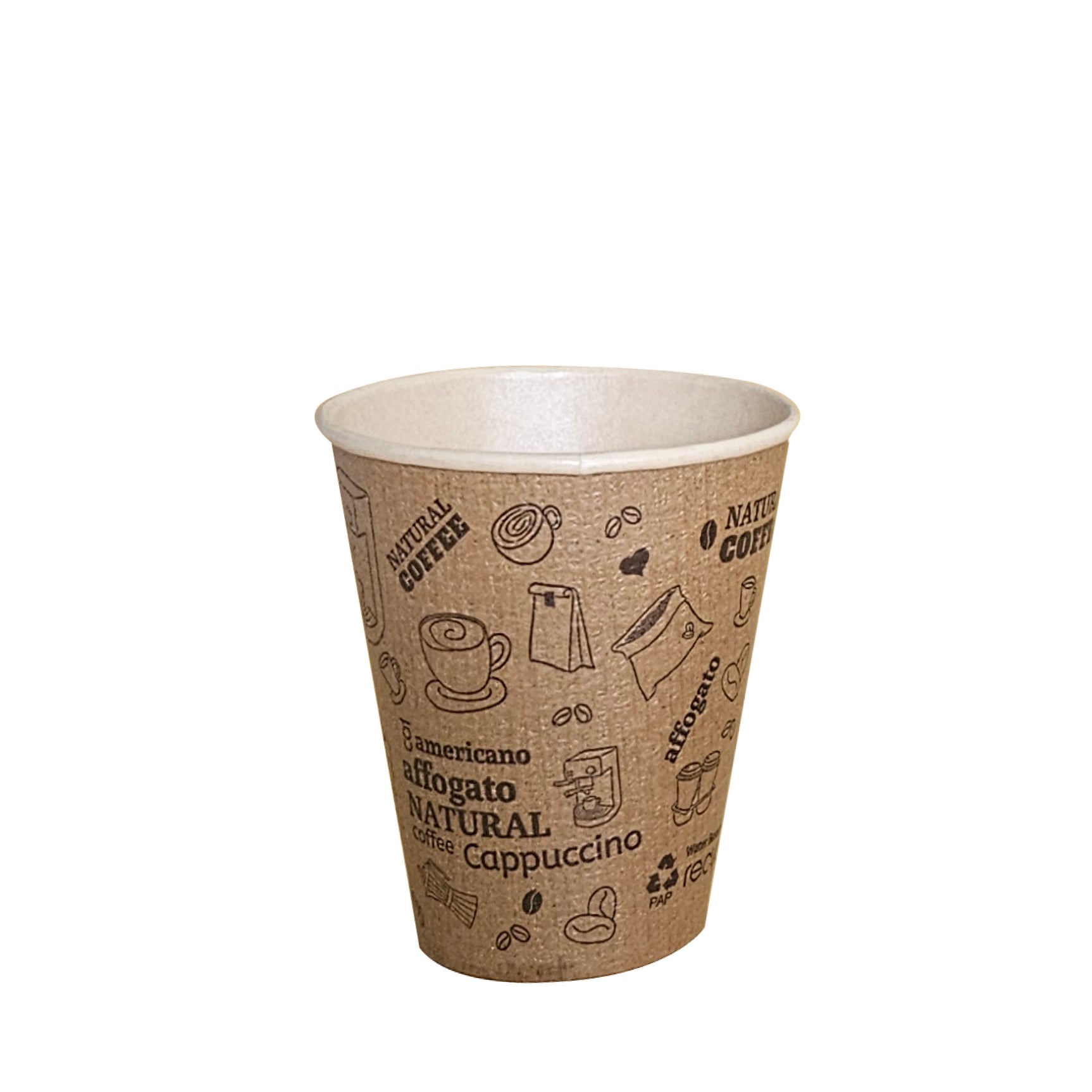 8oz / 86mm Tree Free Bamboo Triple Wall Double Base Aqueous Coated Cup